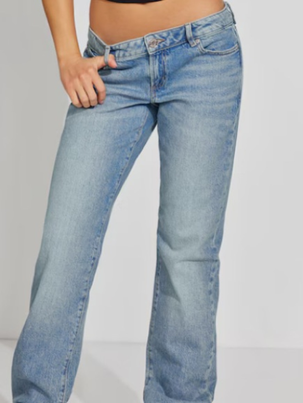 Light Blue Women's Low Rise Jeans